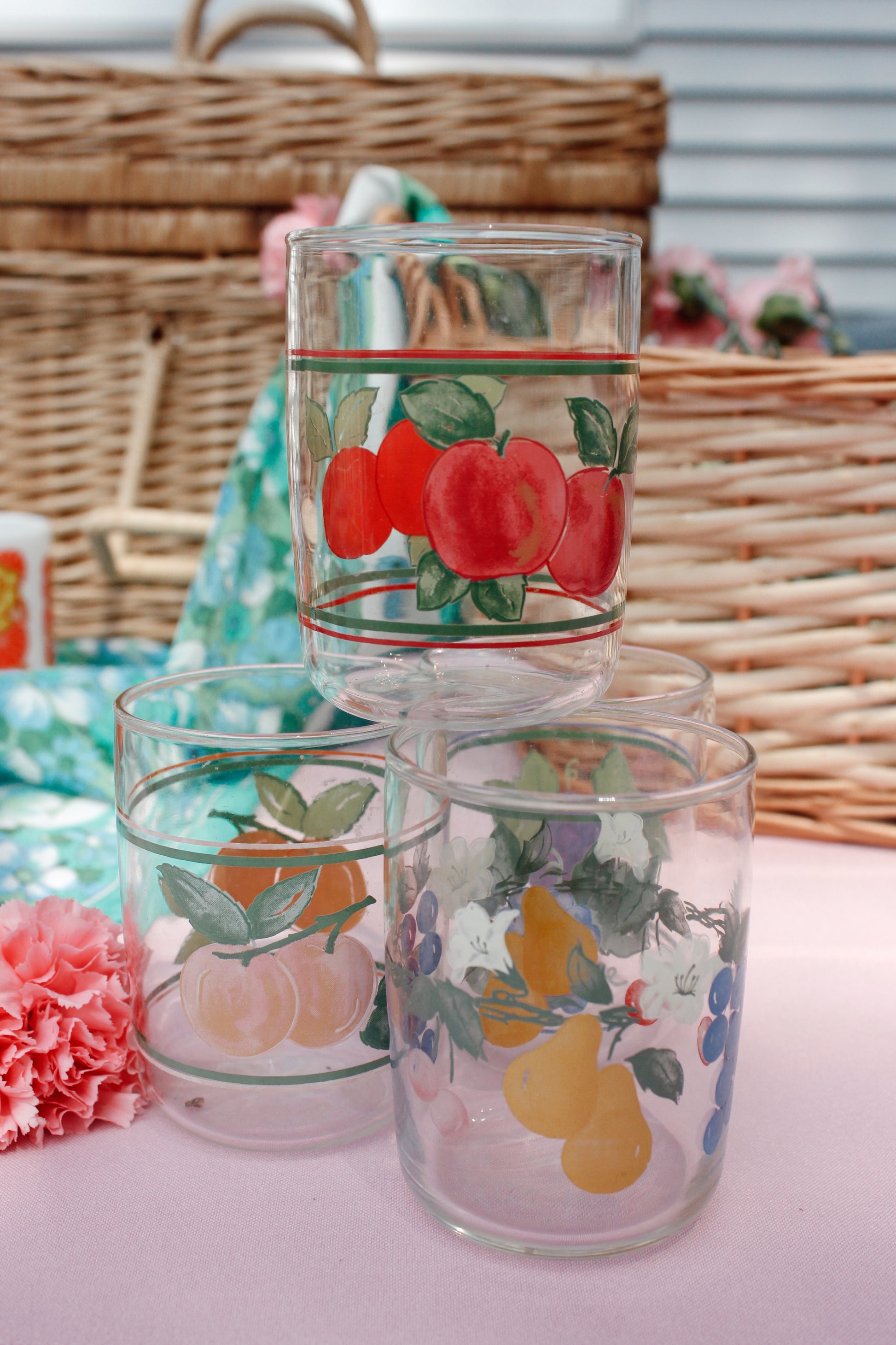 Fruit Basket Assorted Glasses