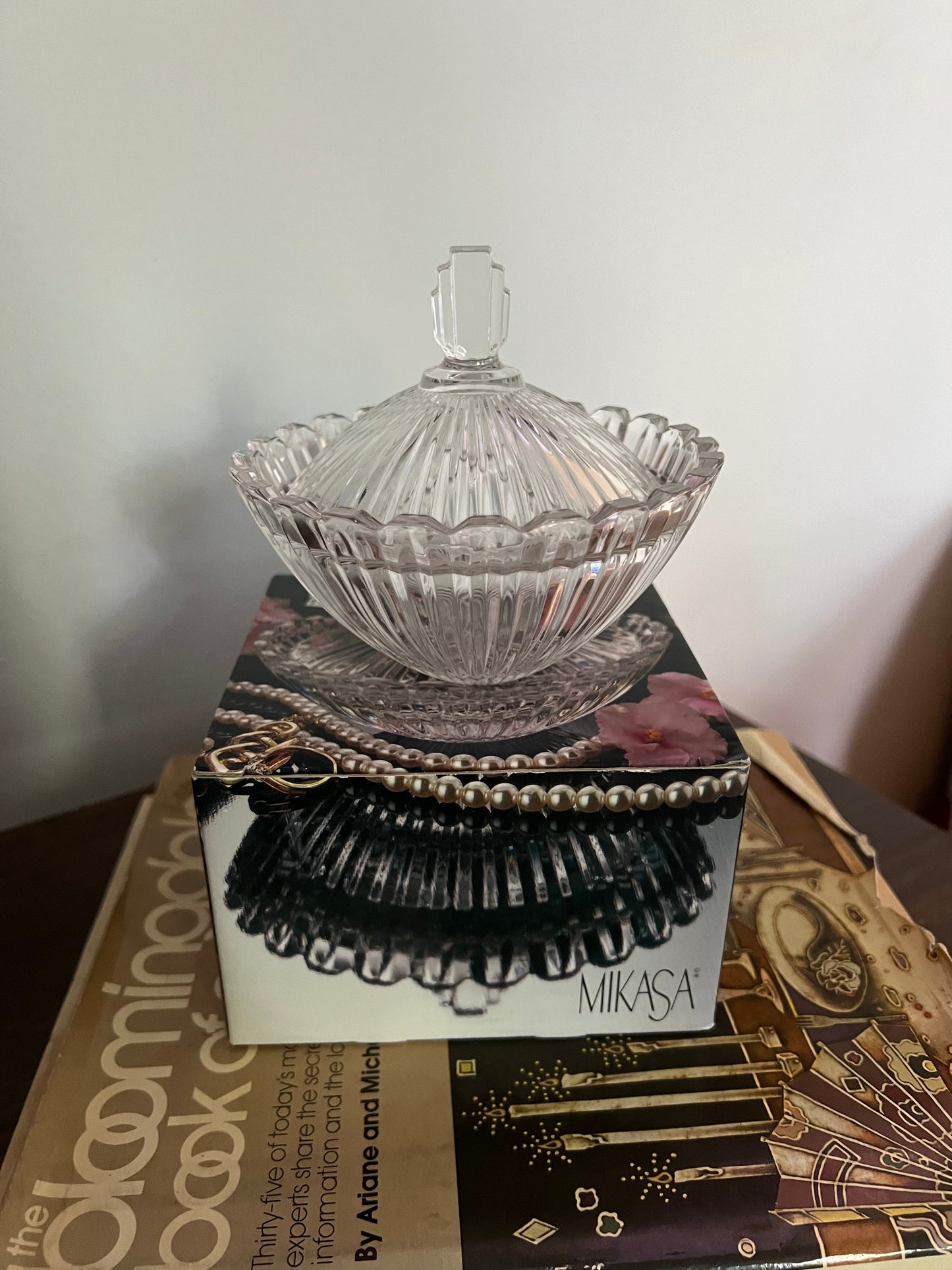 Vintage Mikasa Crystal Jewelry Dish