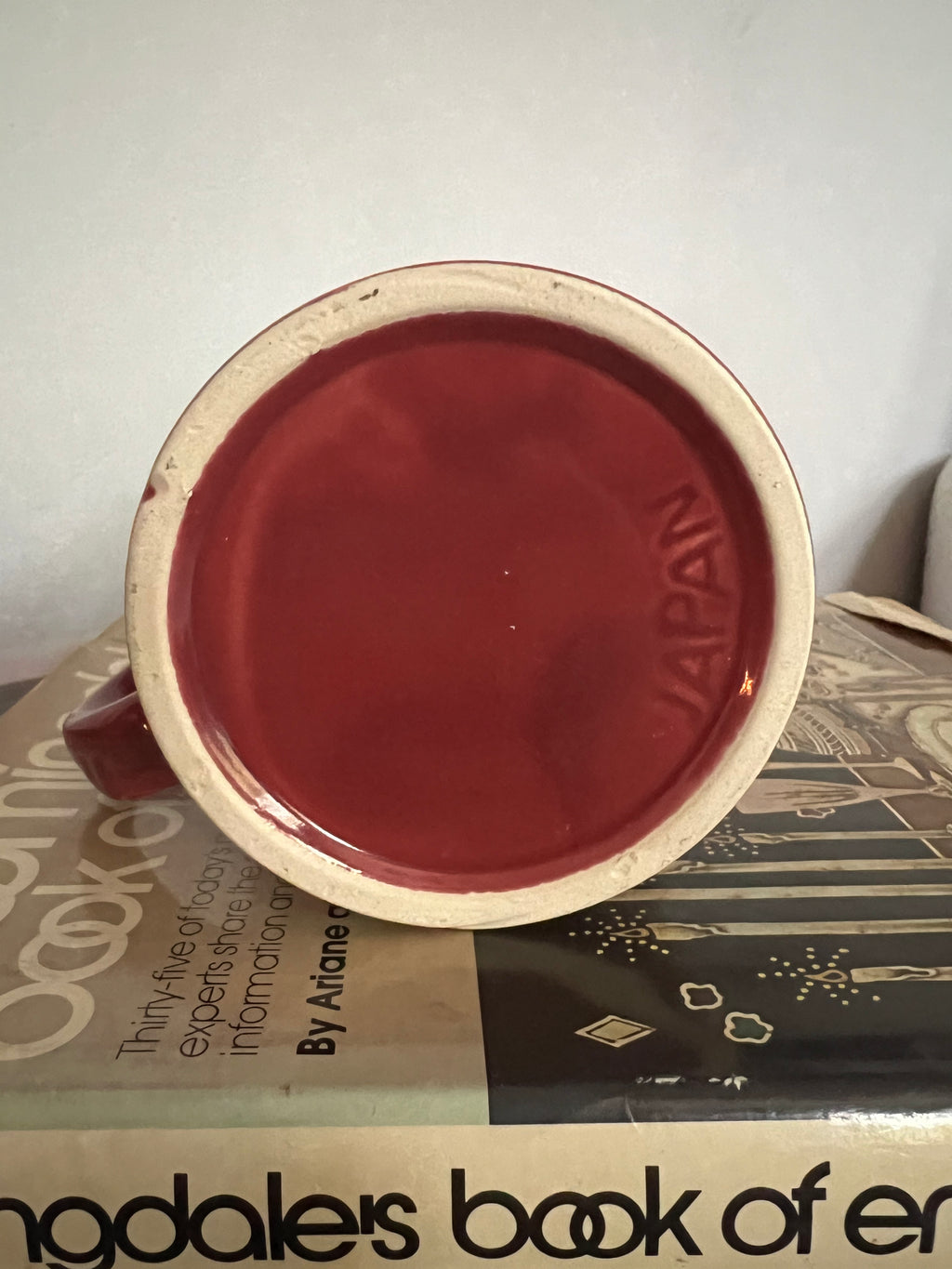Floral Maroon Coffee Mugs