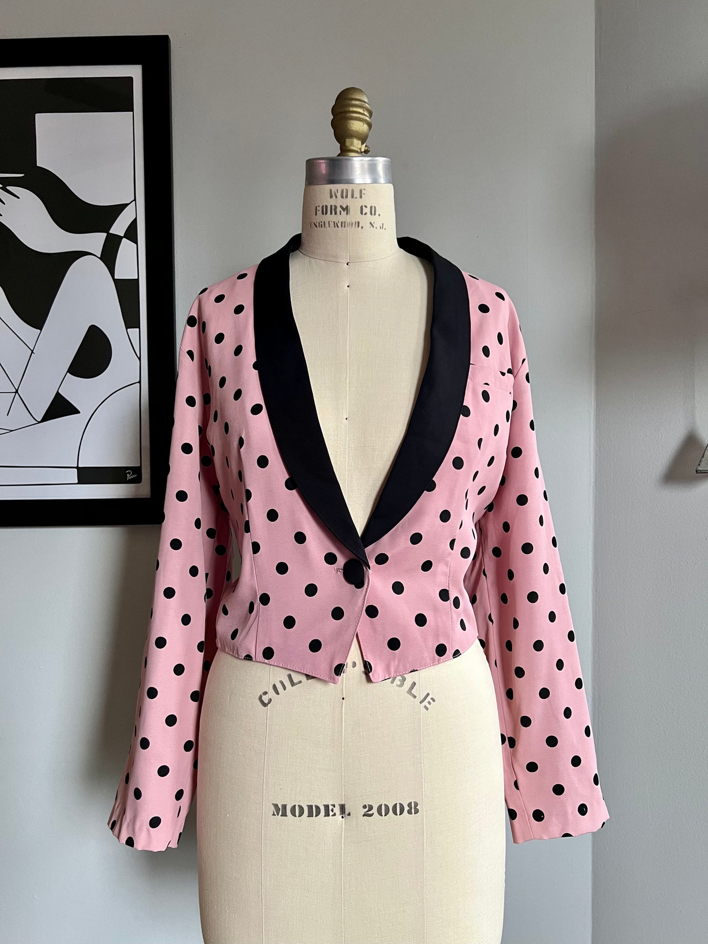 Francine Browner Polka Dot Blazer