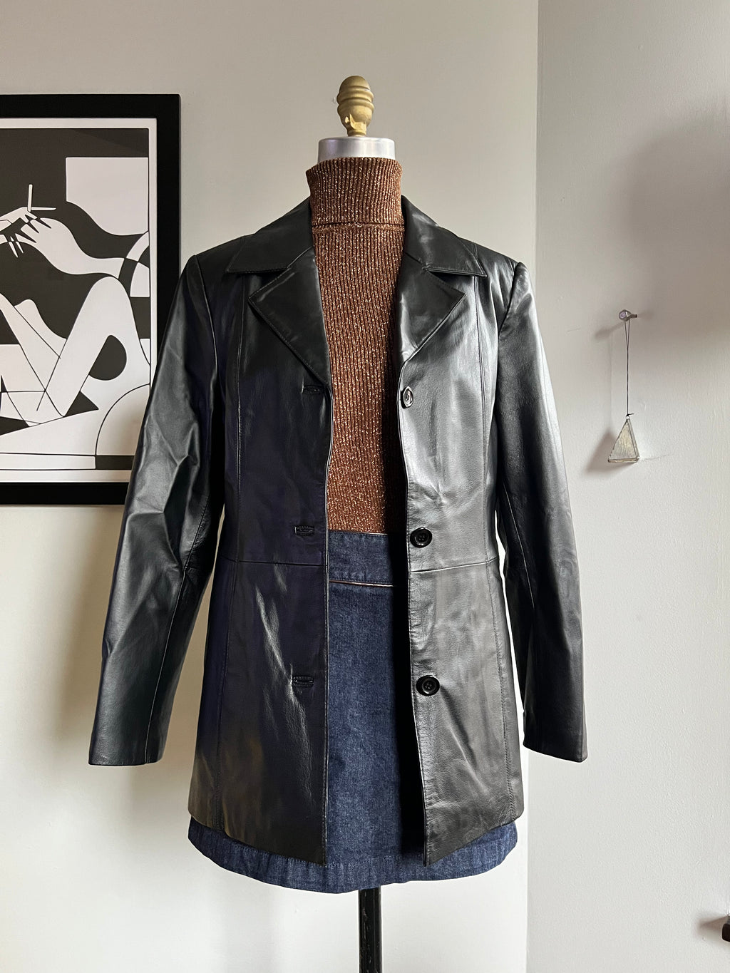 Dialougue Perfect Leather Jacket Blazer