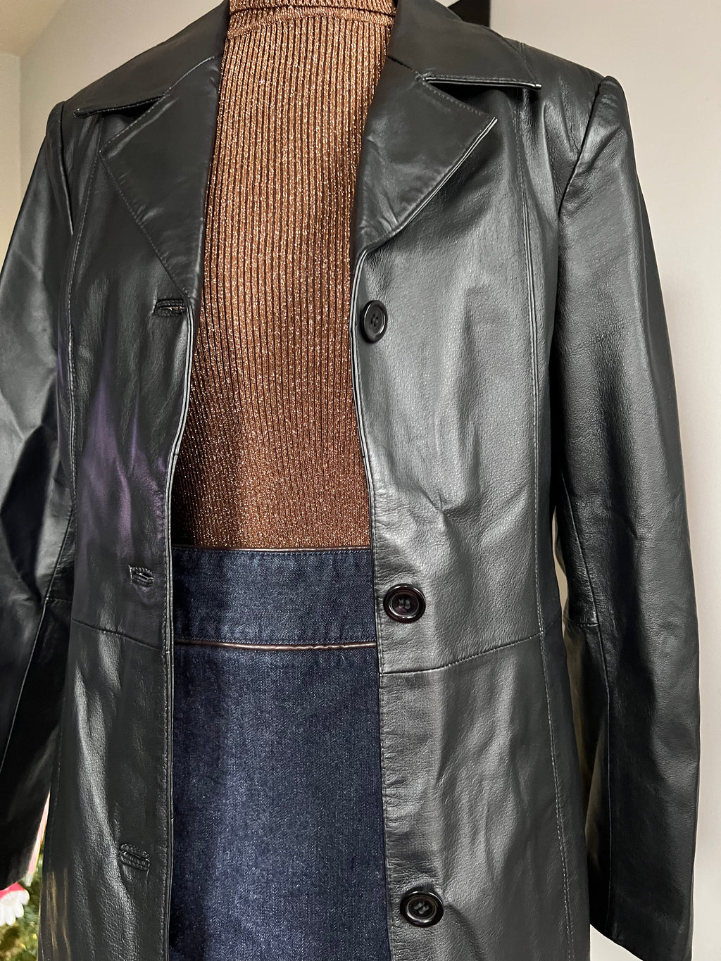 Dialougue Perfect Leather Jacket Blazer