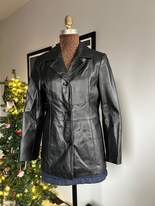 Dialougue Perfect Leather Jacket Blazer