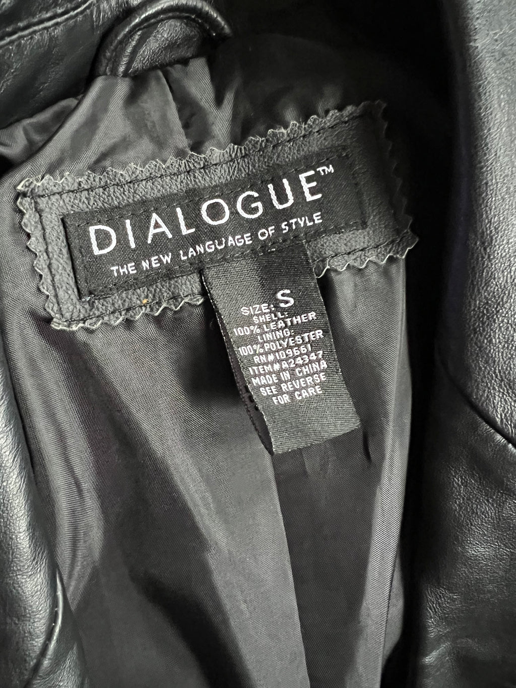 Dialougue Perfect Leather Jacket Blazer