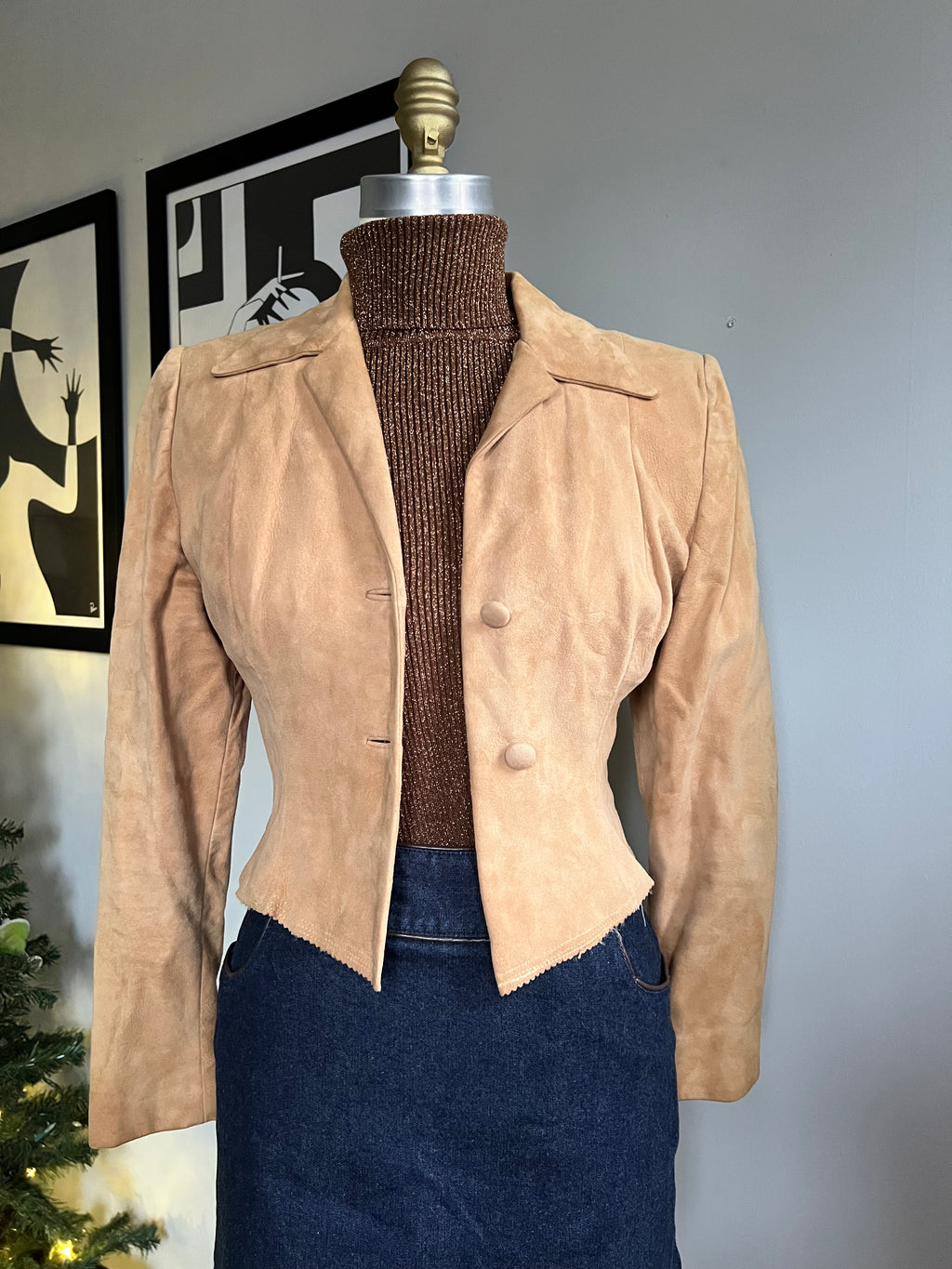 Fey-Manning Chicago Suede Cropped Jacket