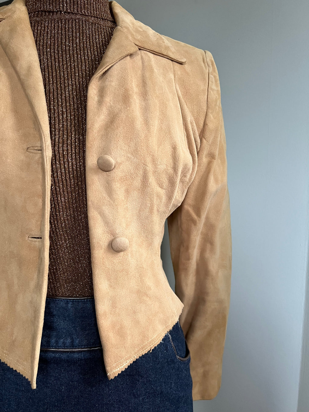 Fey-Manning Chicago Suede Cropped Jacket