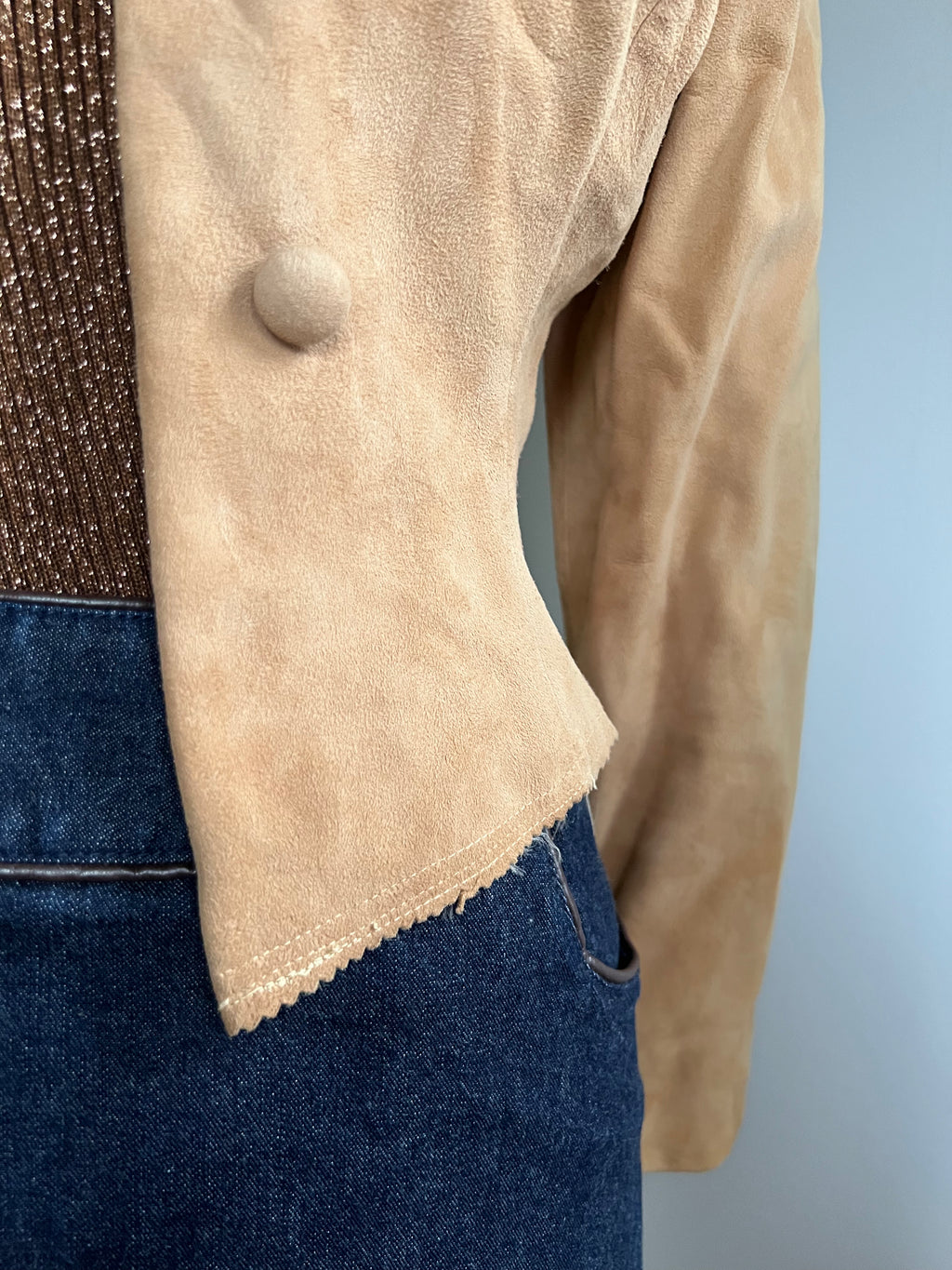 Fey-Manning Chicago Suede Cropped Jacket