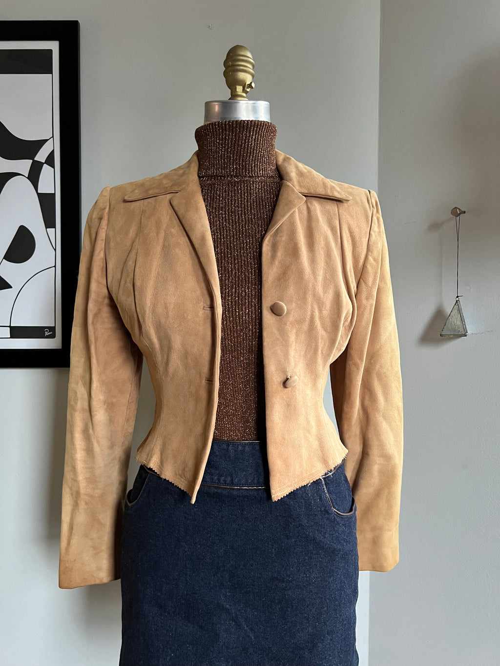 Fey-Manning Chicago Suede Cropped Jacket