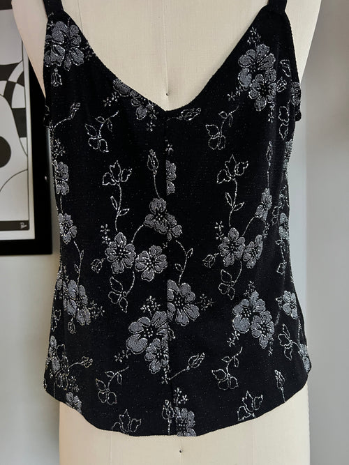 Alex Evening Sparkly Floral Tank