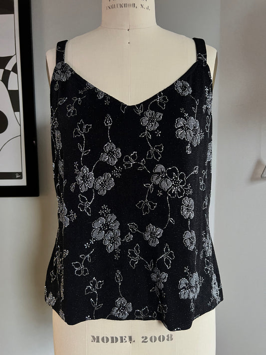 Alex Evening Sparkly Floral Tank