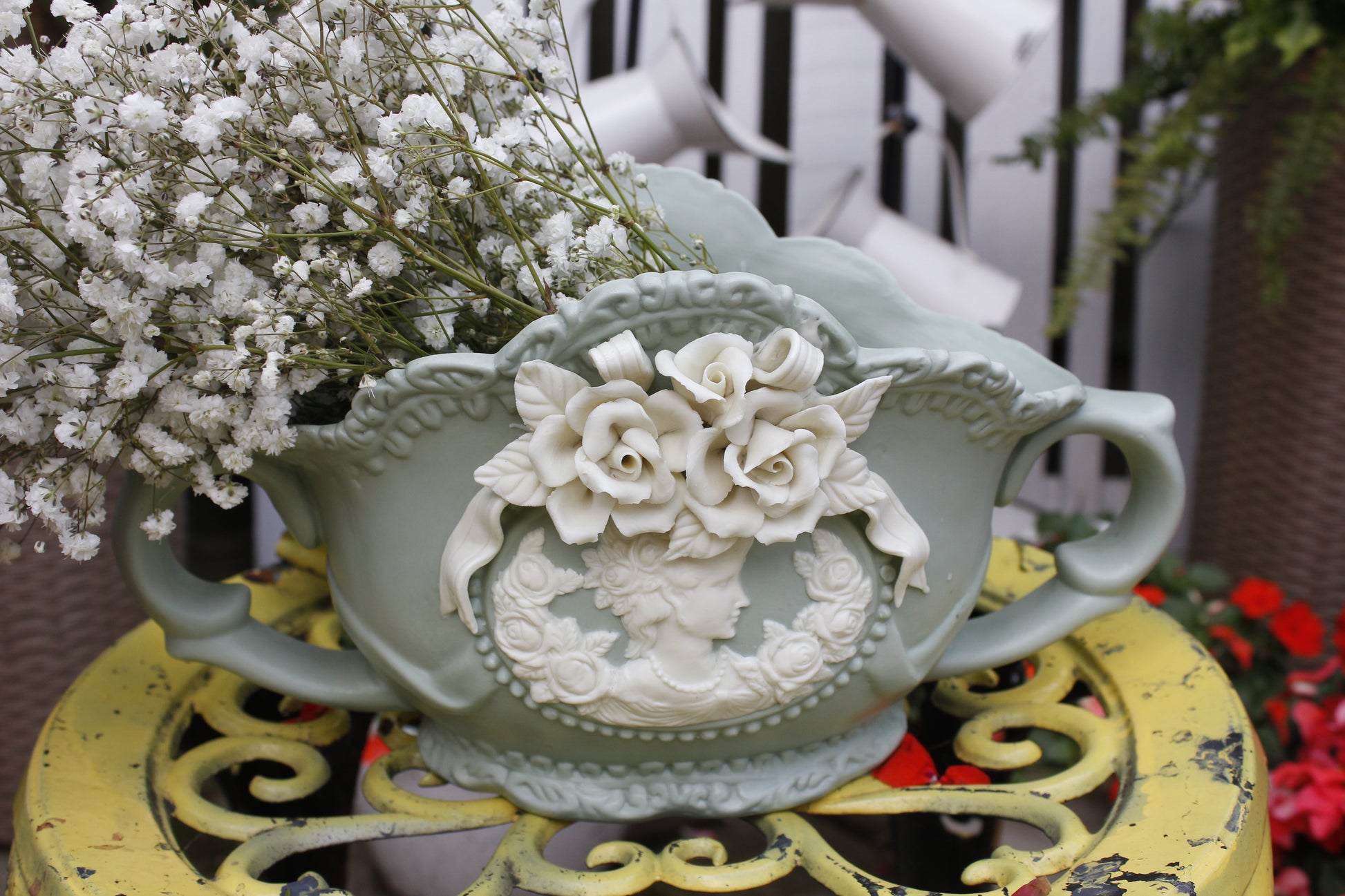 Floral Lady Mint Vase