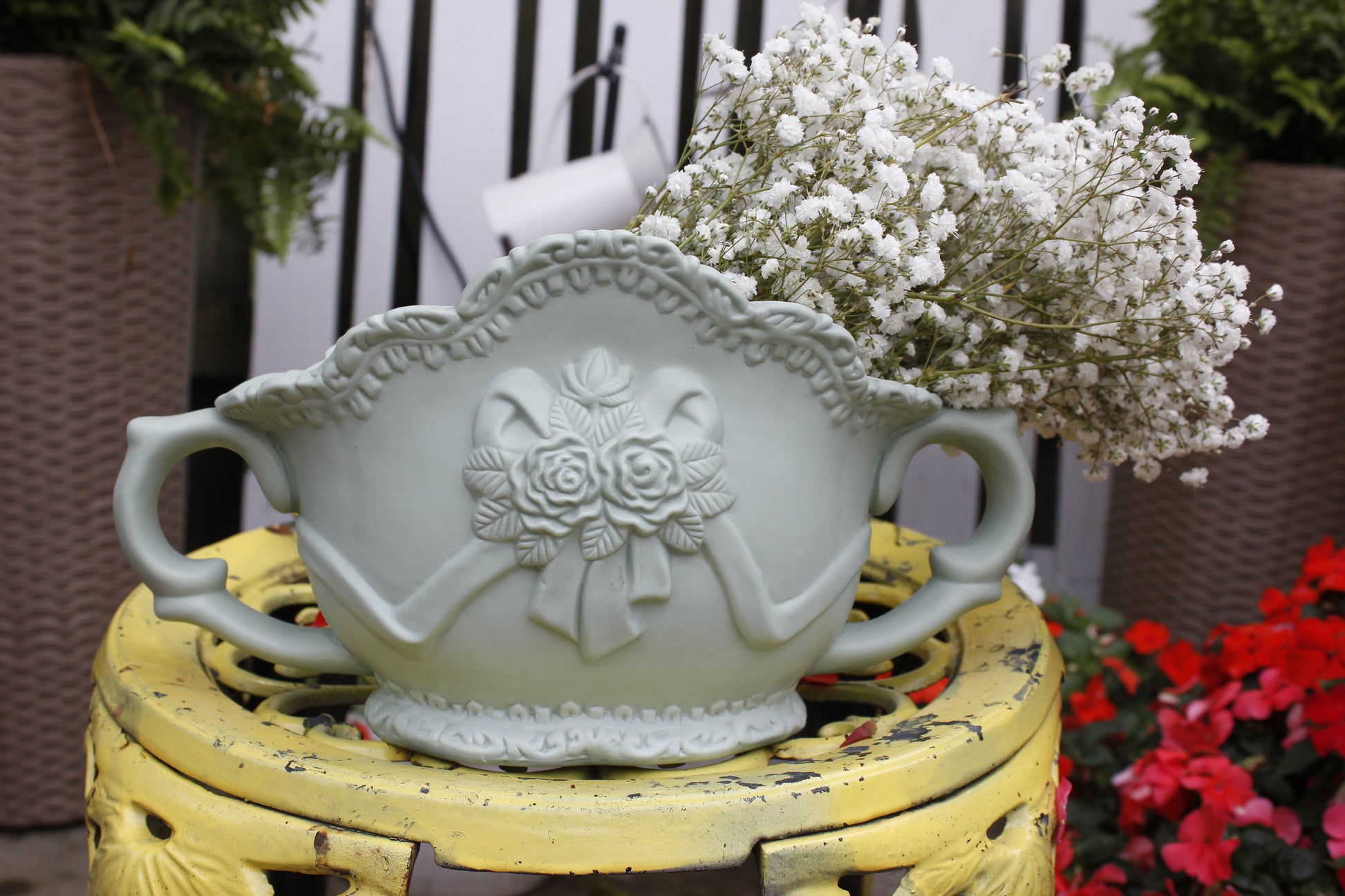Floral Lady Mint Vase