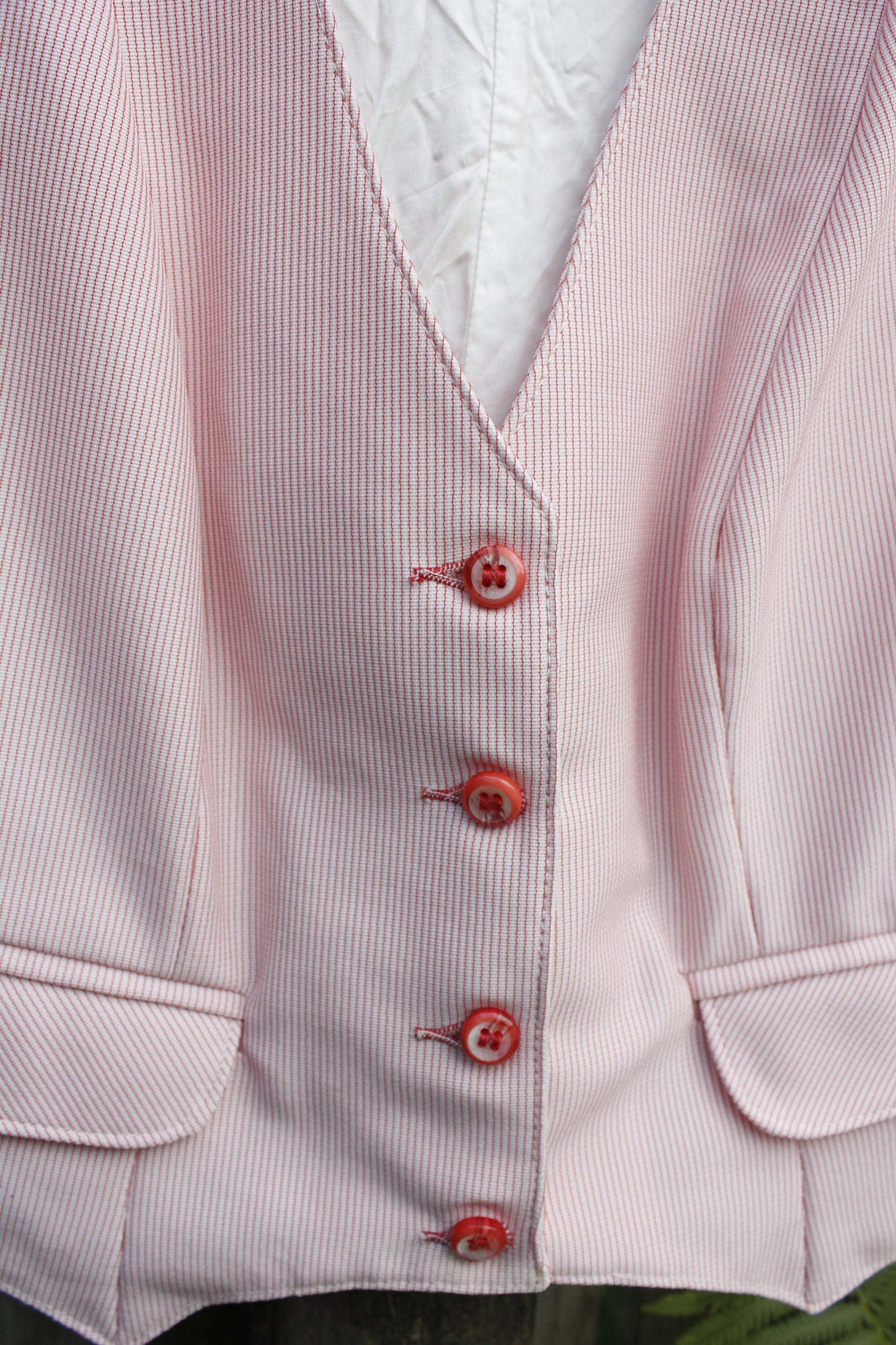 Ms. Pioneer Pink Pinstripe Vest
