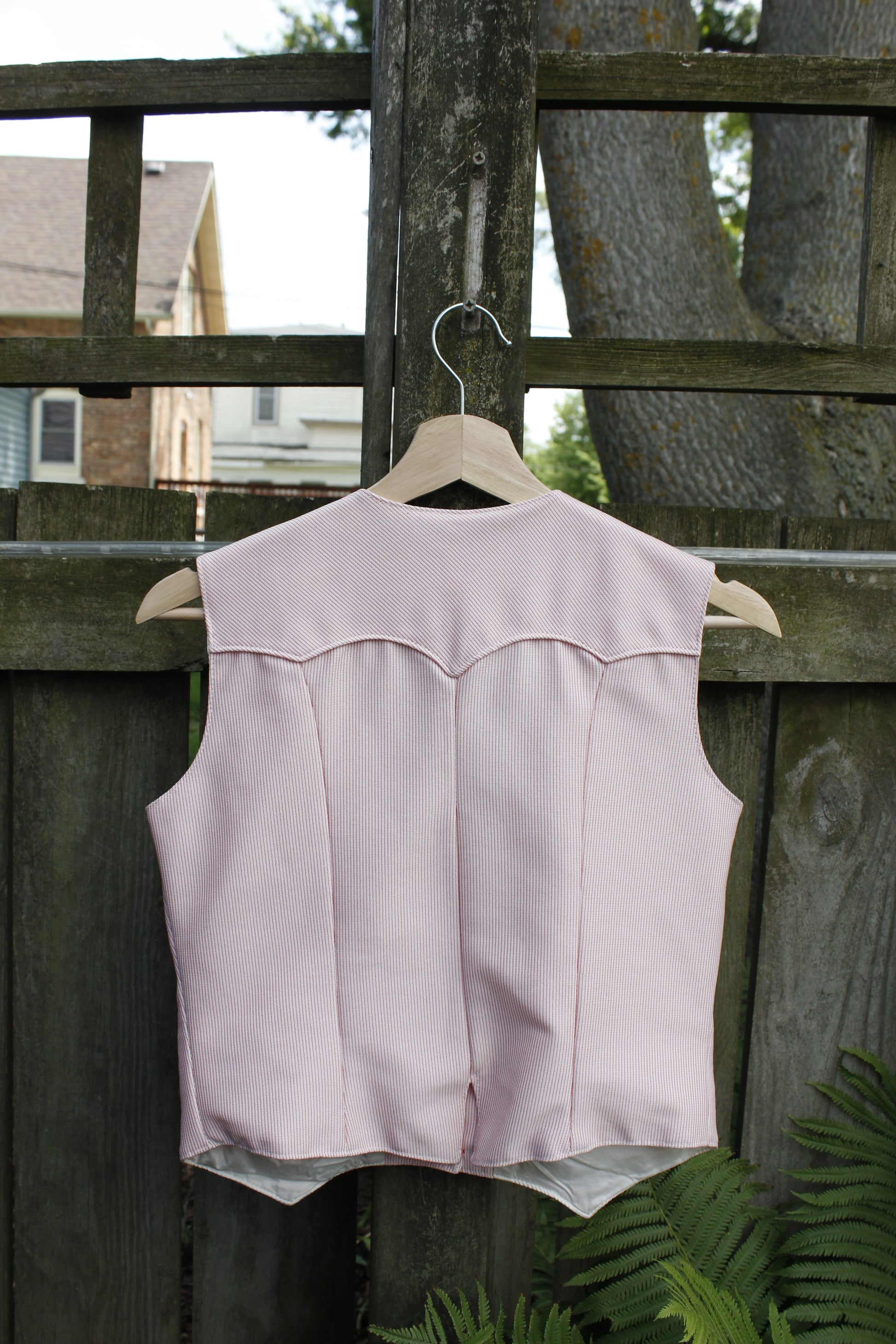Ms. Pioneer Pink Pinstripe Vest