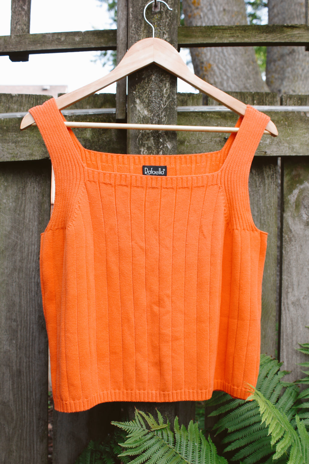 Rafaella Orange Knit Tank