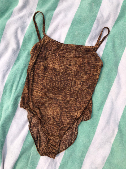 Cherokee Crocodile Print Swimsuit